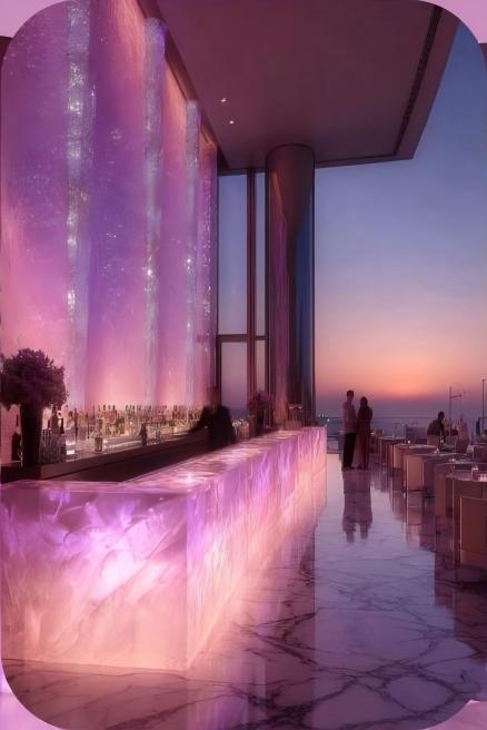 Crystal LED Light Bar Counter
