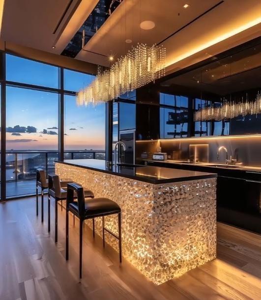 Synthetic Crystal Bar Counter