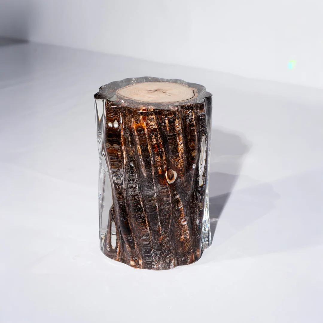 Timber Essence Acrylic Stool