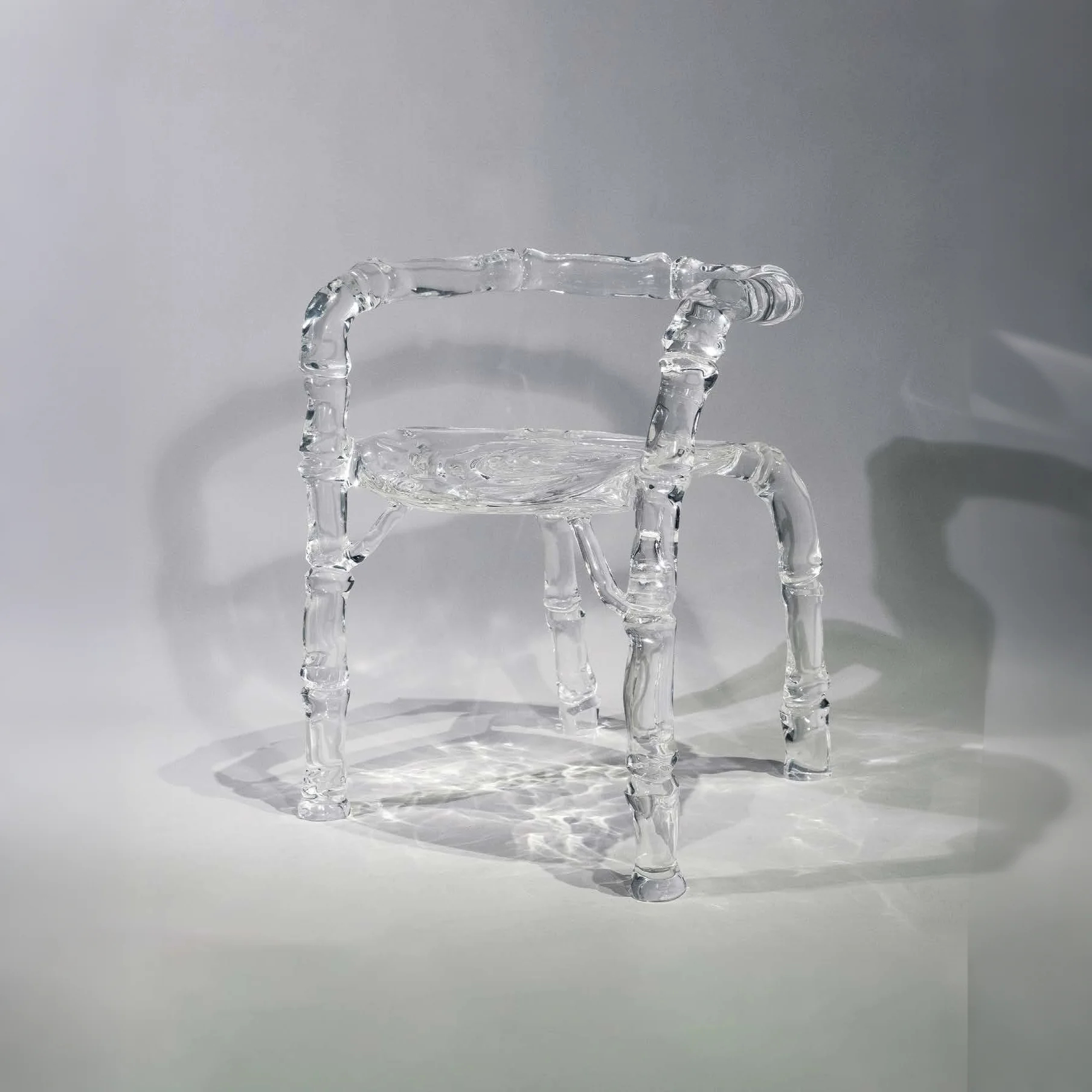 Emerald Bamboo Glass Heart Chair