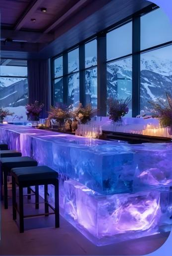 Ice Block Crystal Bar Counter
