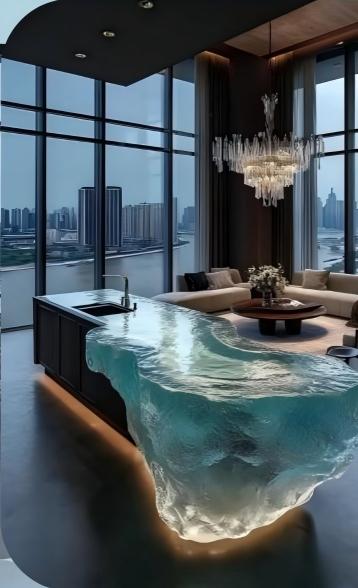 Natural Blue Crystal Island