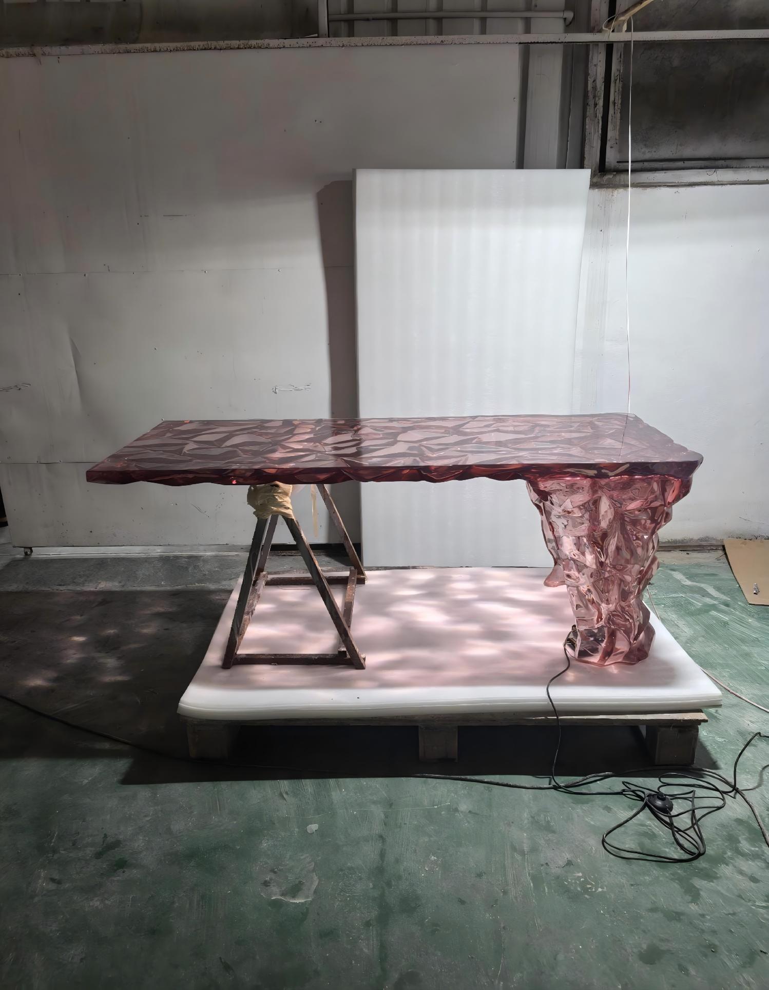 Refraction Crystal LED Island Table