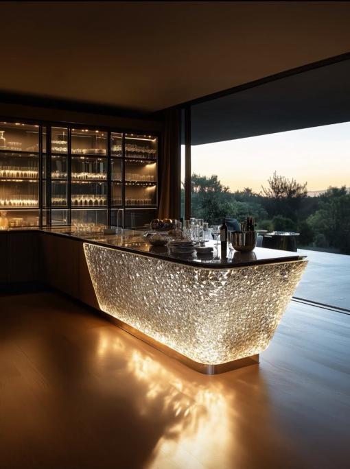 Luminous Gem Crystal Bar Island