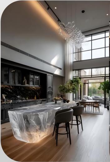 Crystal Art Kitchen Island