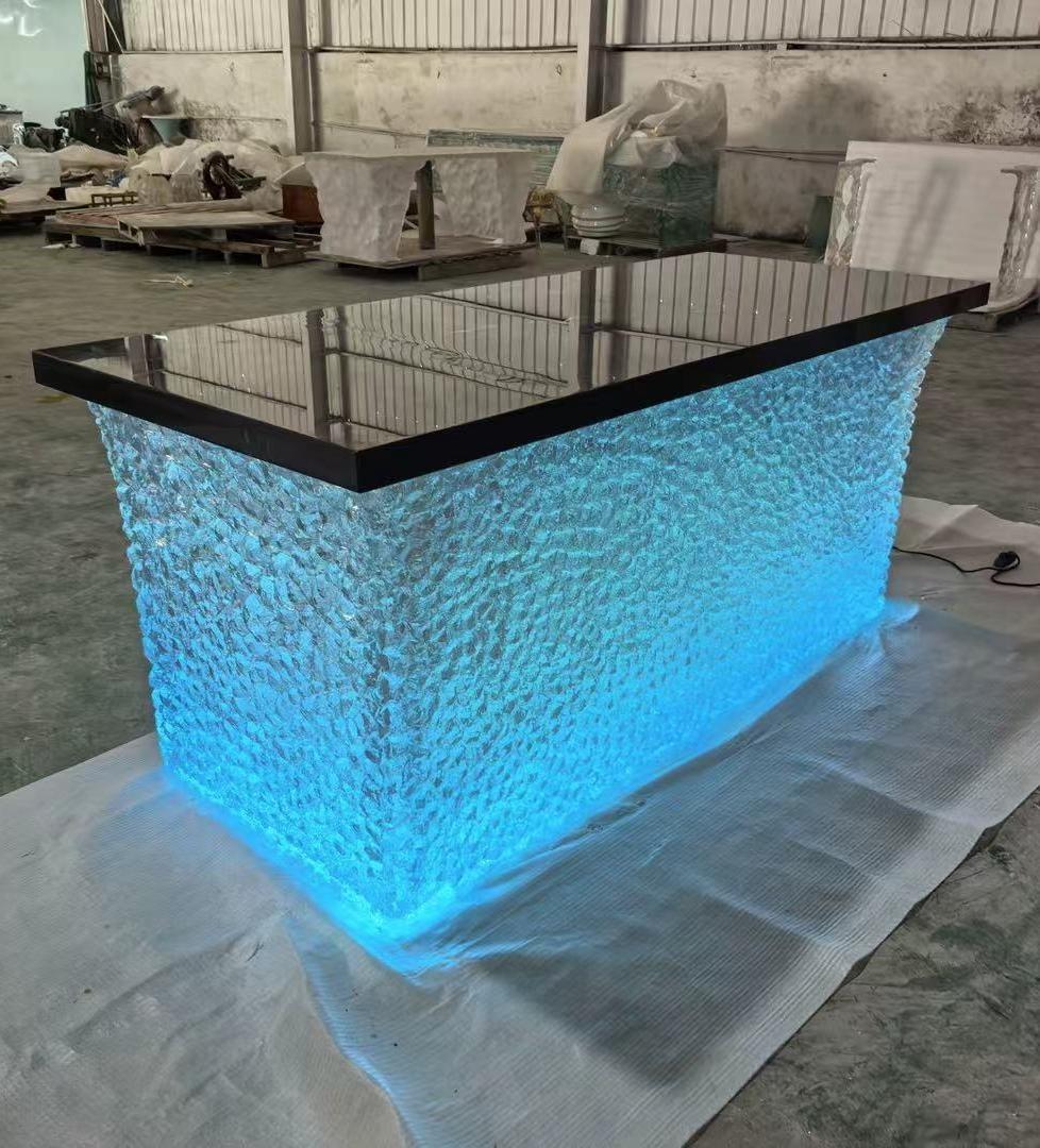 Luxury Crystal LED Island with Black Top