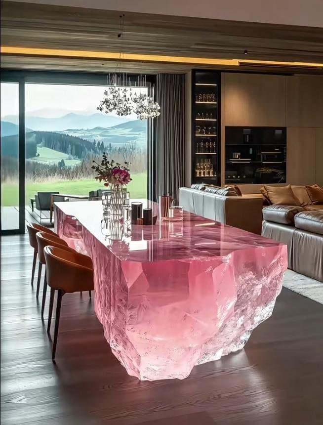 Glacier Crystal Dining Table