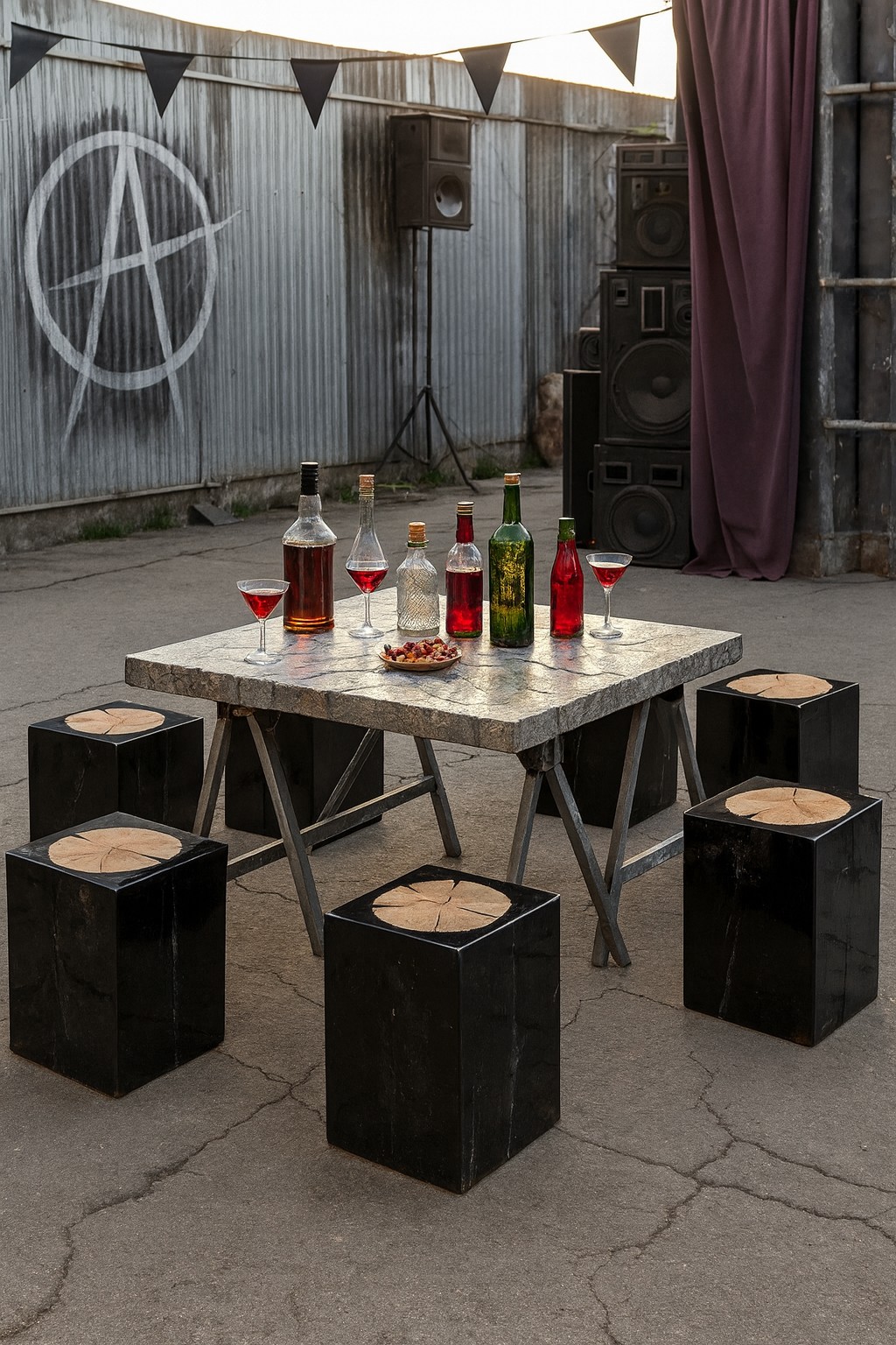 Ebon Dawn Acrylic Stool