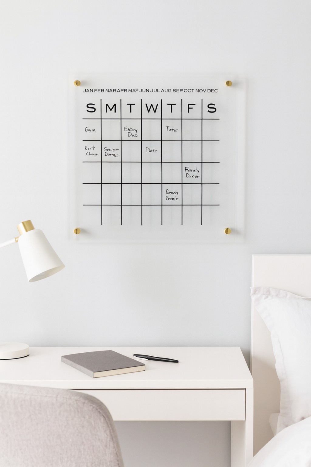 Acrylic Wall-Mounted Monthly Planner