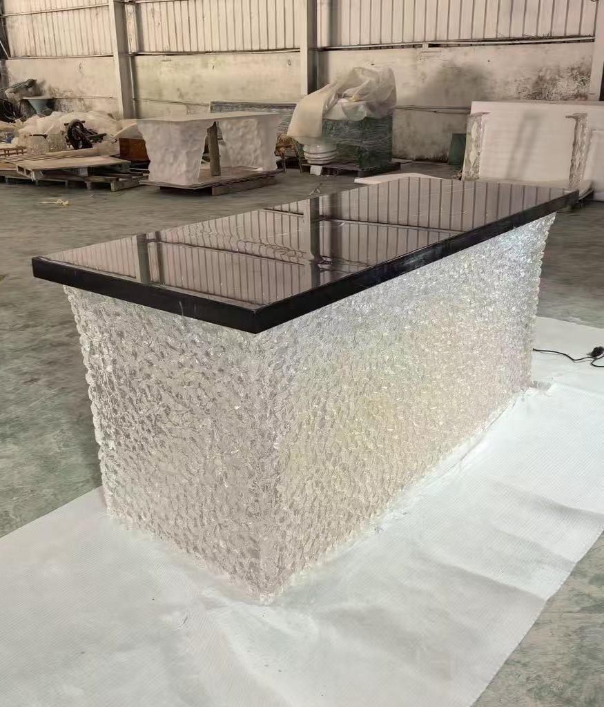 Luxury Crystal LED Island with Black Top