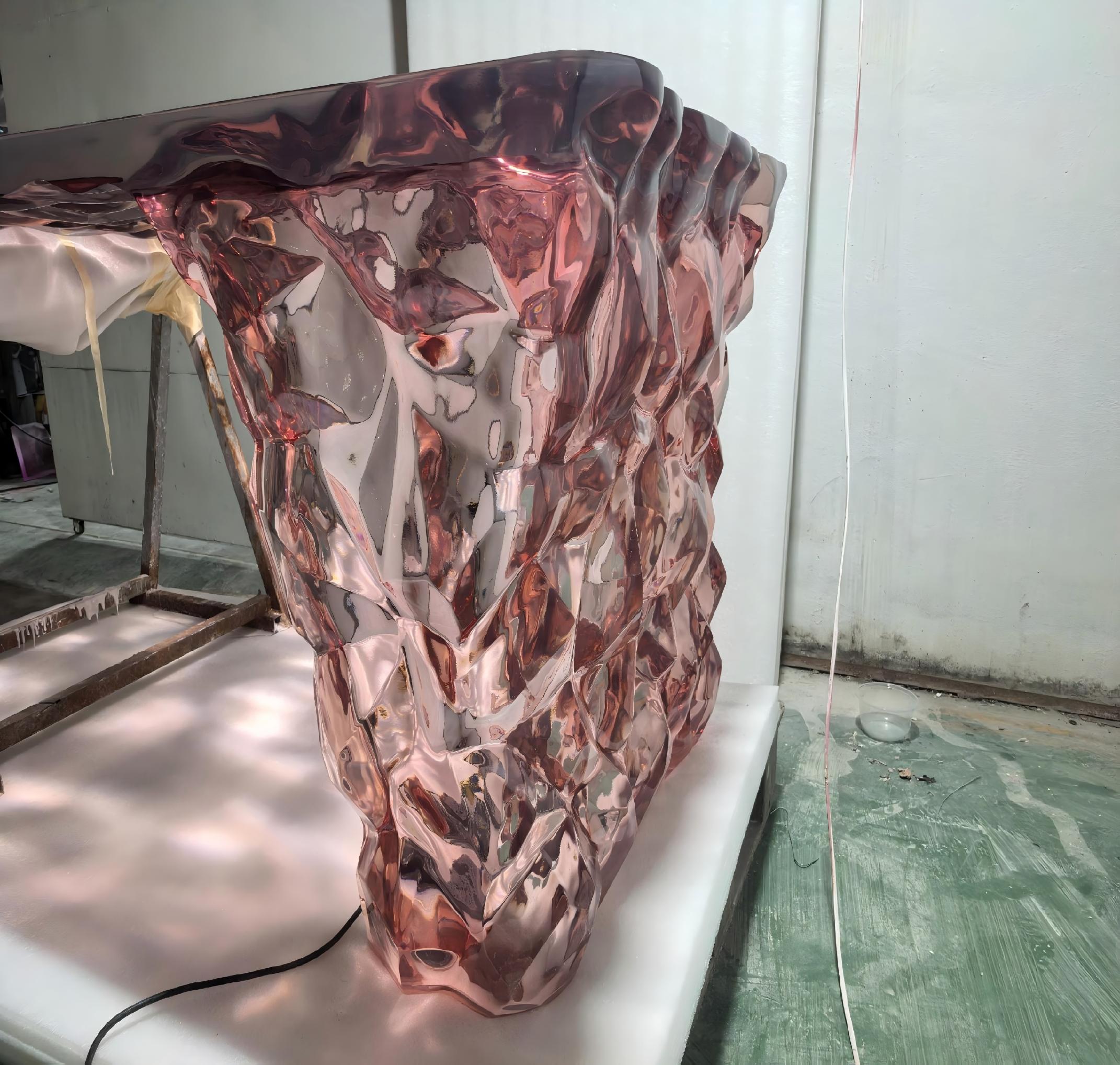 Refraction Crystal LED Island Table