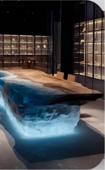 Ocean Wave Resin Table