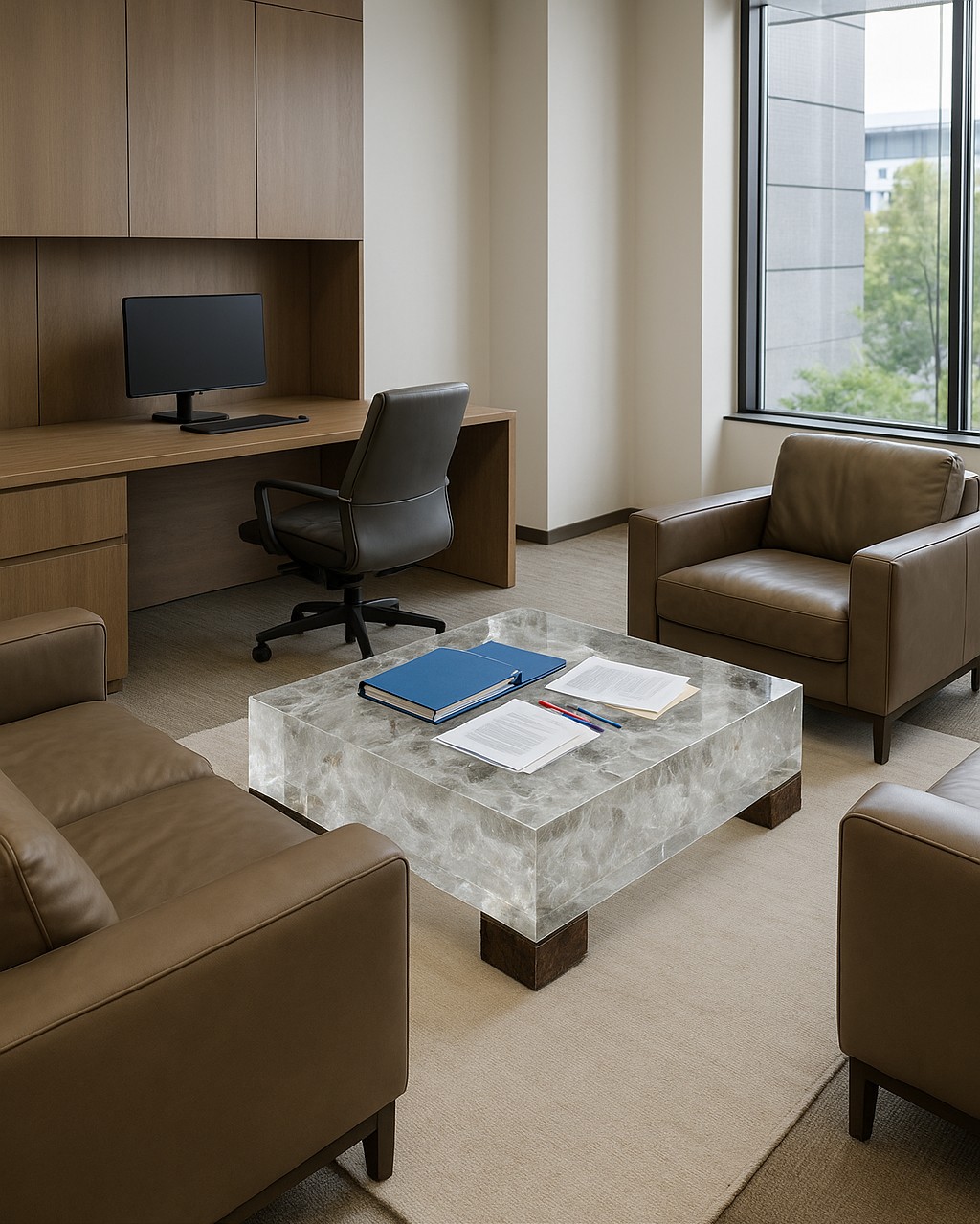 Pine Mountain in Solitude Questions the Ethereal Moon Coffee Table