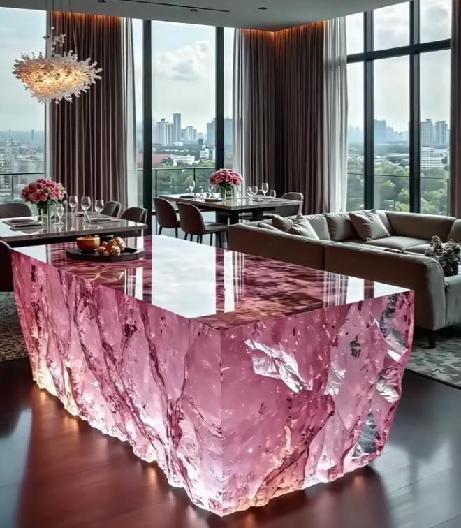 Crystal Cliff Island Table
