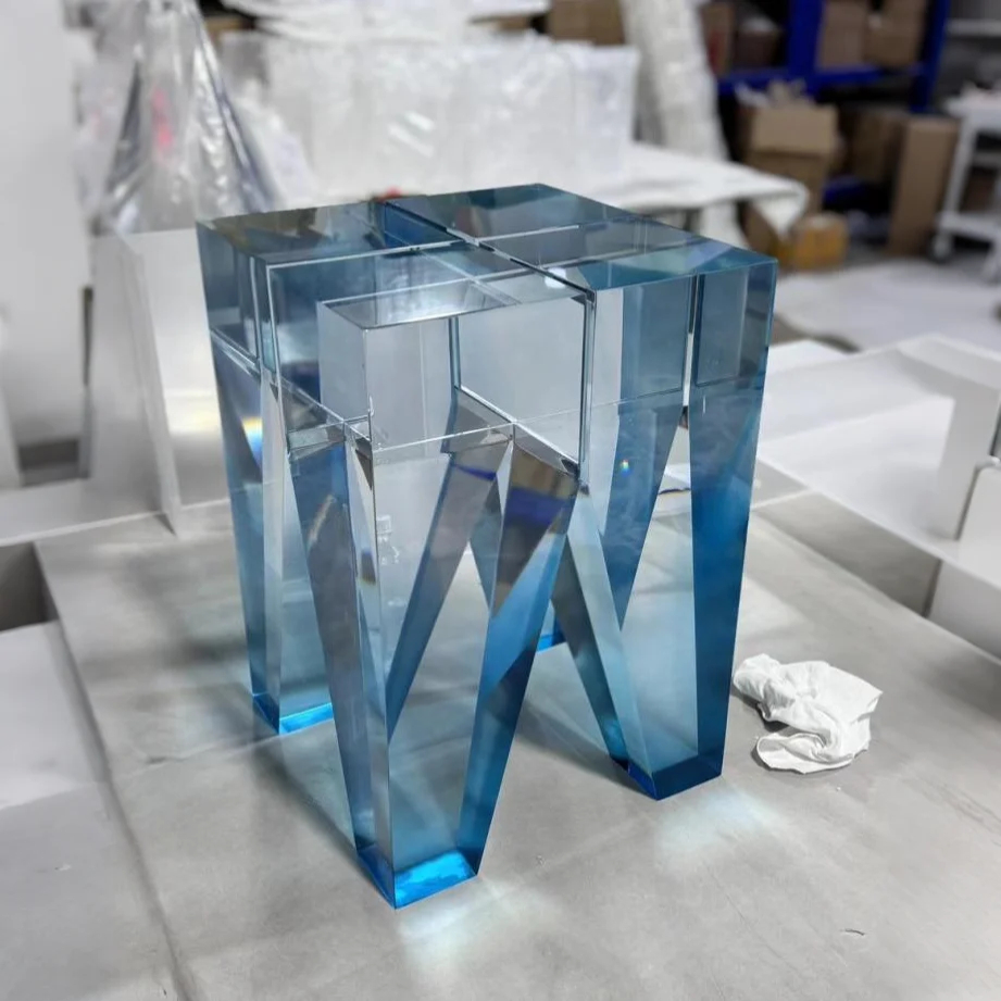 Azure Tower Acrylic Stool