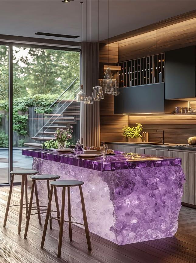 Lightweight Purple Quartz Island