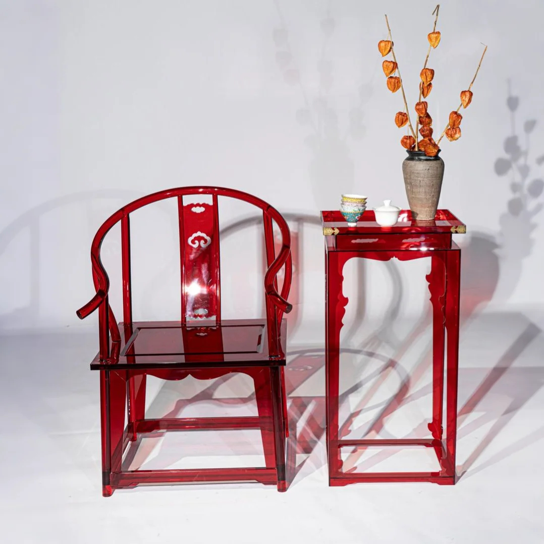 Crimson Lucence Side Table