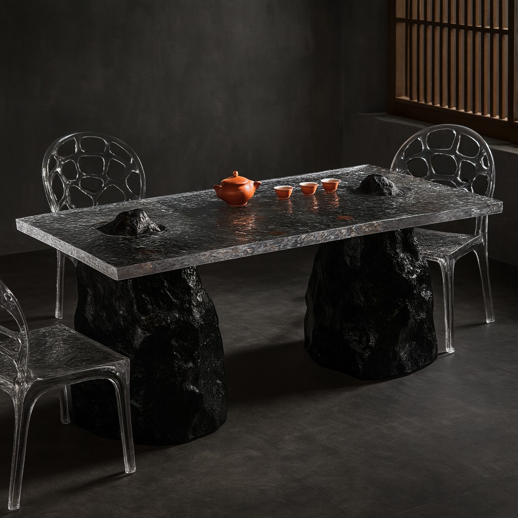 Frozen Moonlight Acrylic Tea Table