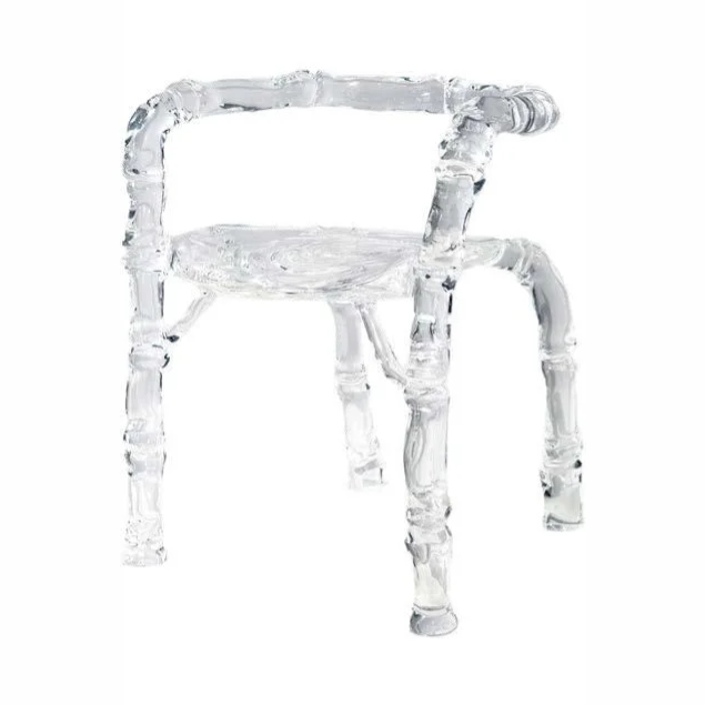 Emerald Bamboo Glass Heart Chair