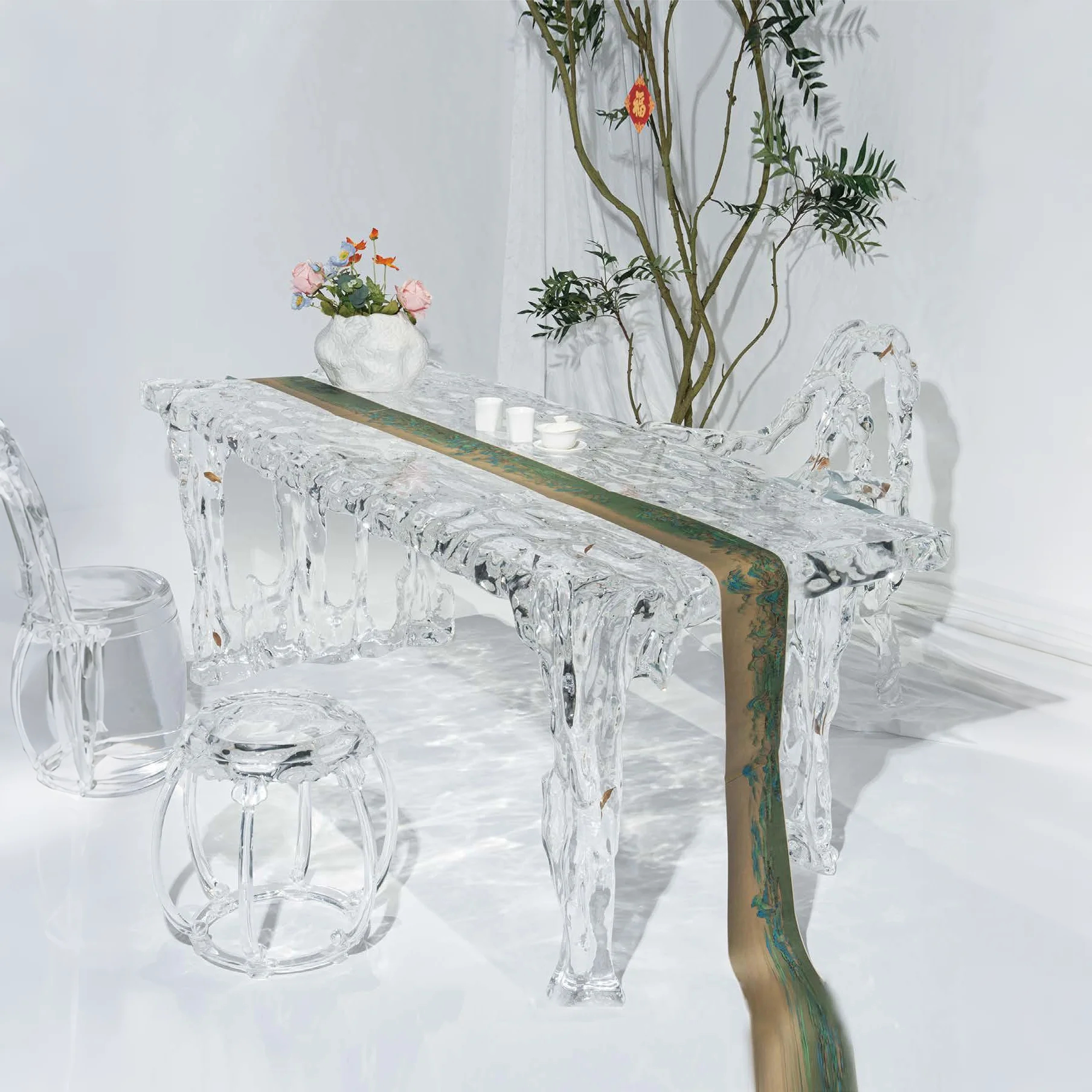 Hearkening the Brook's Whisper Tea Desk