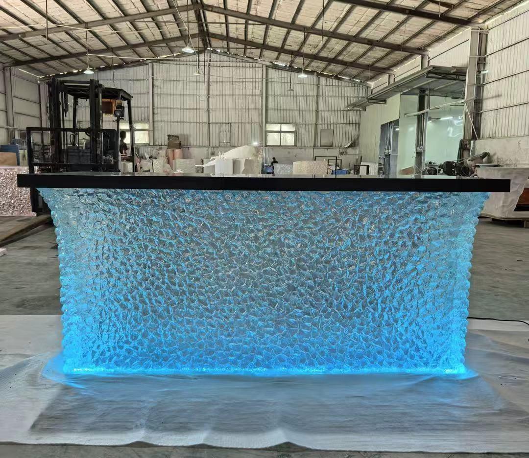 Luxury Crystal LED Island with Black Top