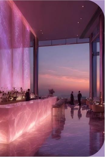 Crystal LED Light Bar Counter
