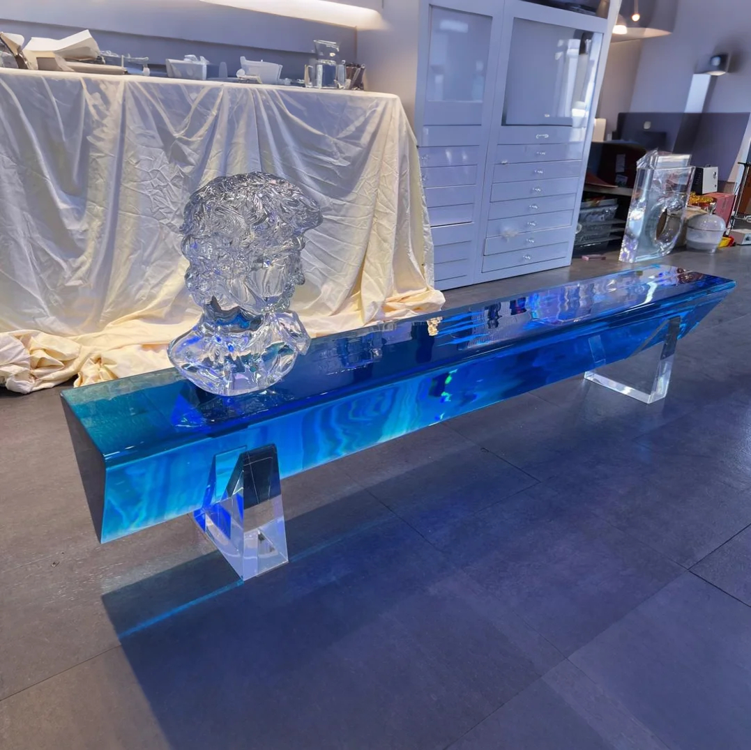 Lunaris Beam Acrylic Bench