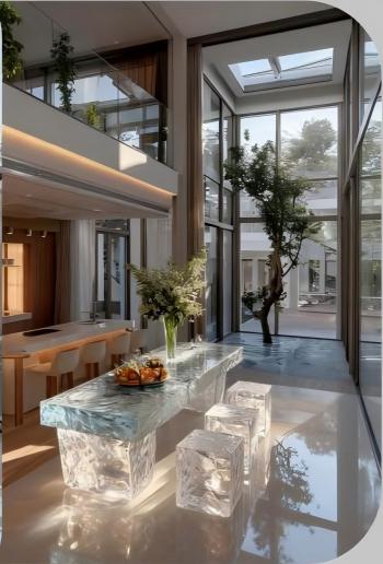 Clear Crystal Kitchen Island