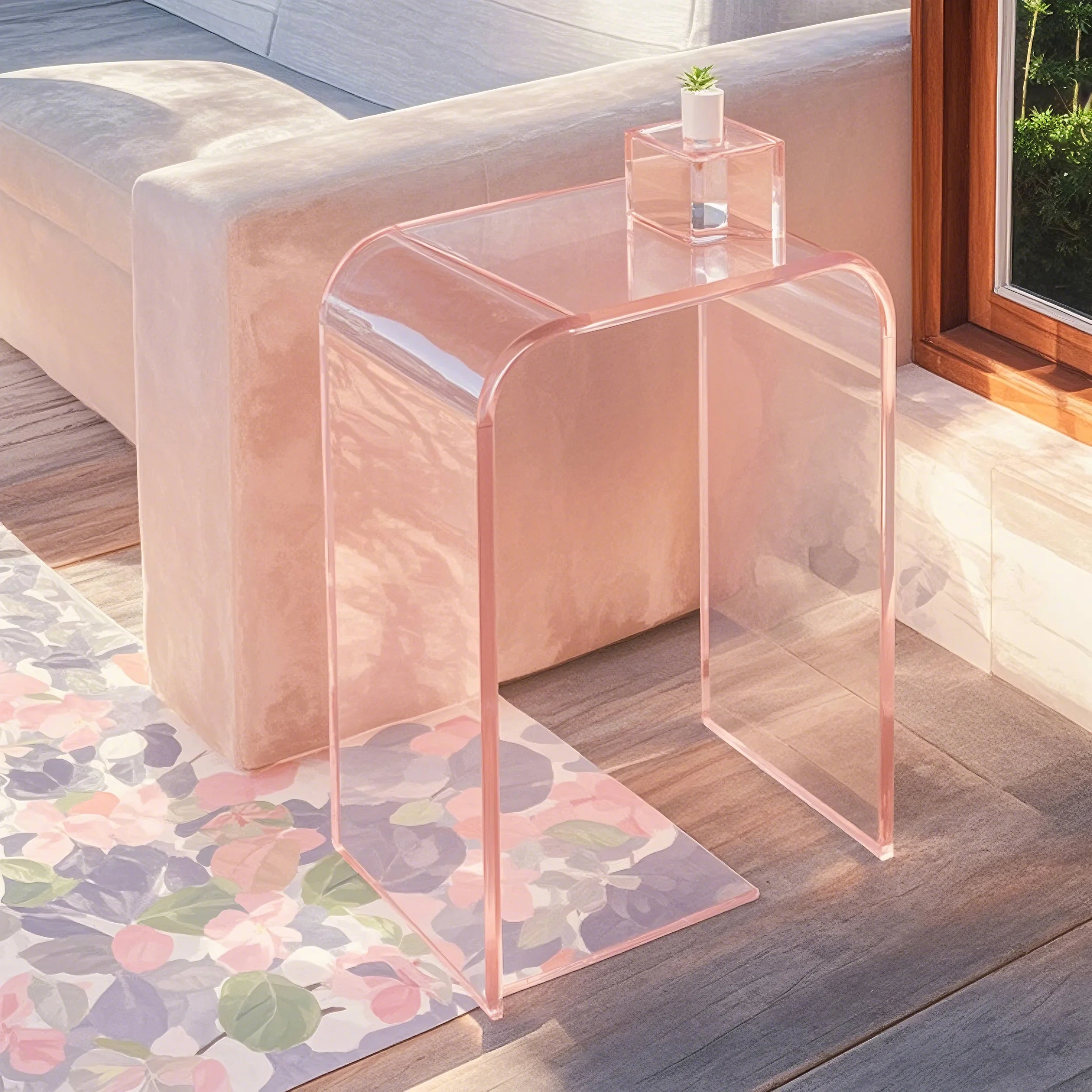 CURVIGLOW Acrylic C-Shaped Table Collection