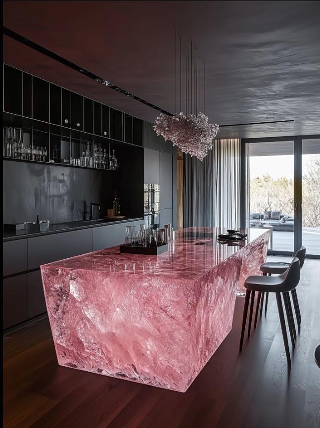 Radiant Rose Crystal Island