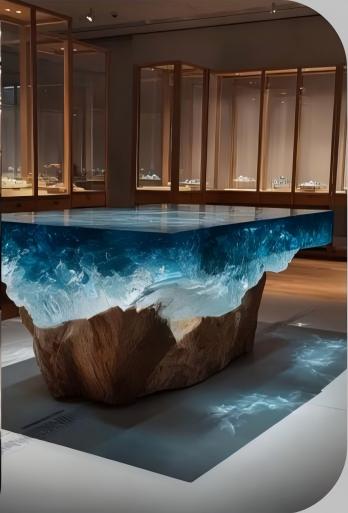 Ocean Wave Resin Table