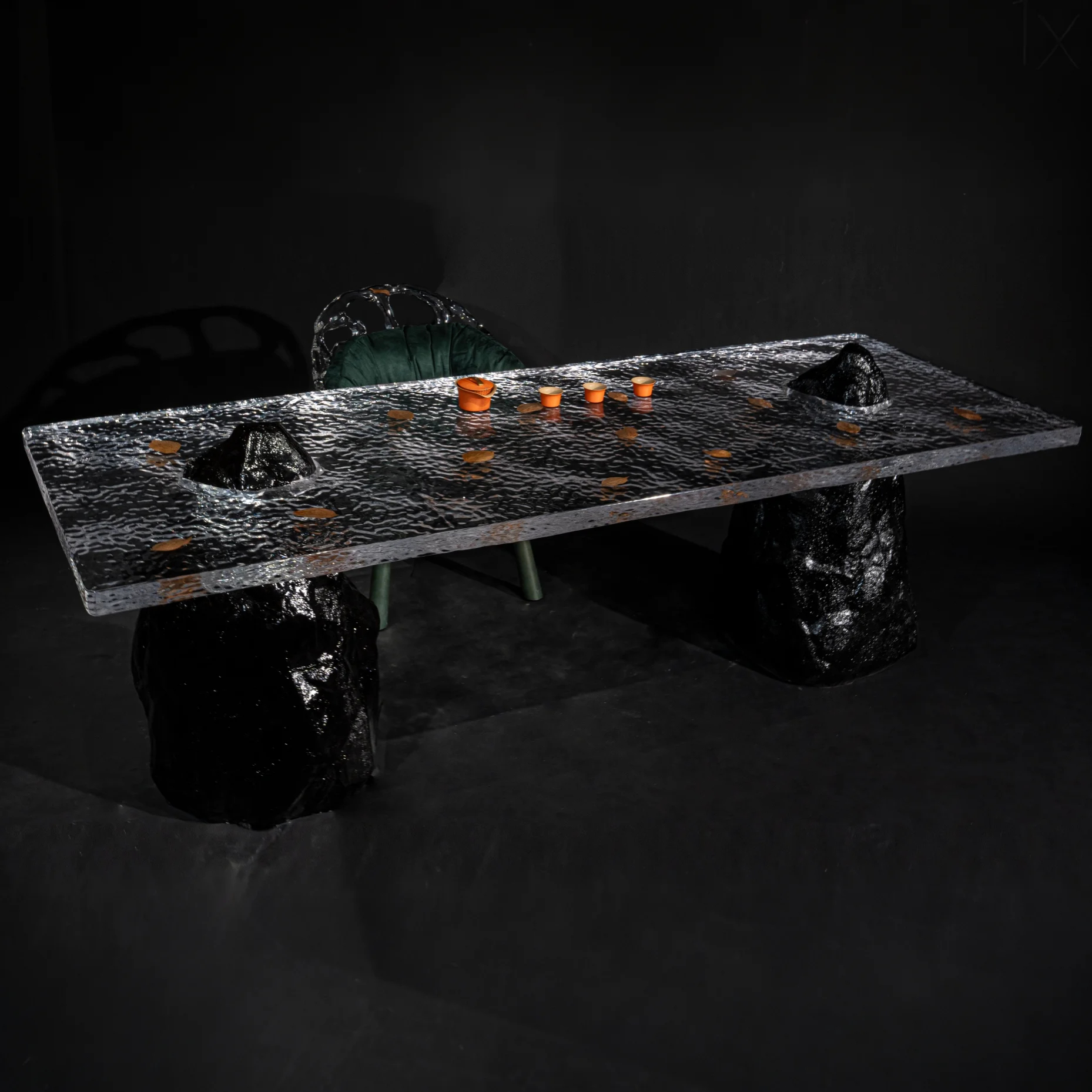 Frozen Moonlight Acrylic Tea Table