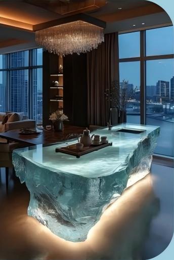Natural Blue Crystal Island
