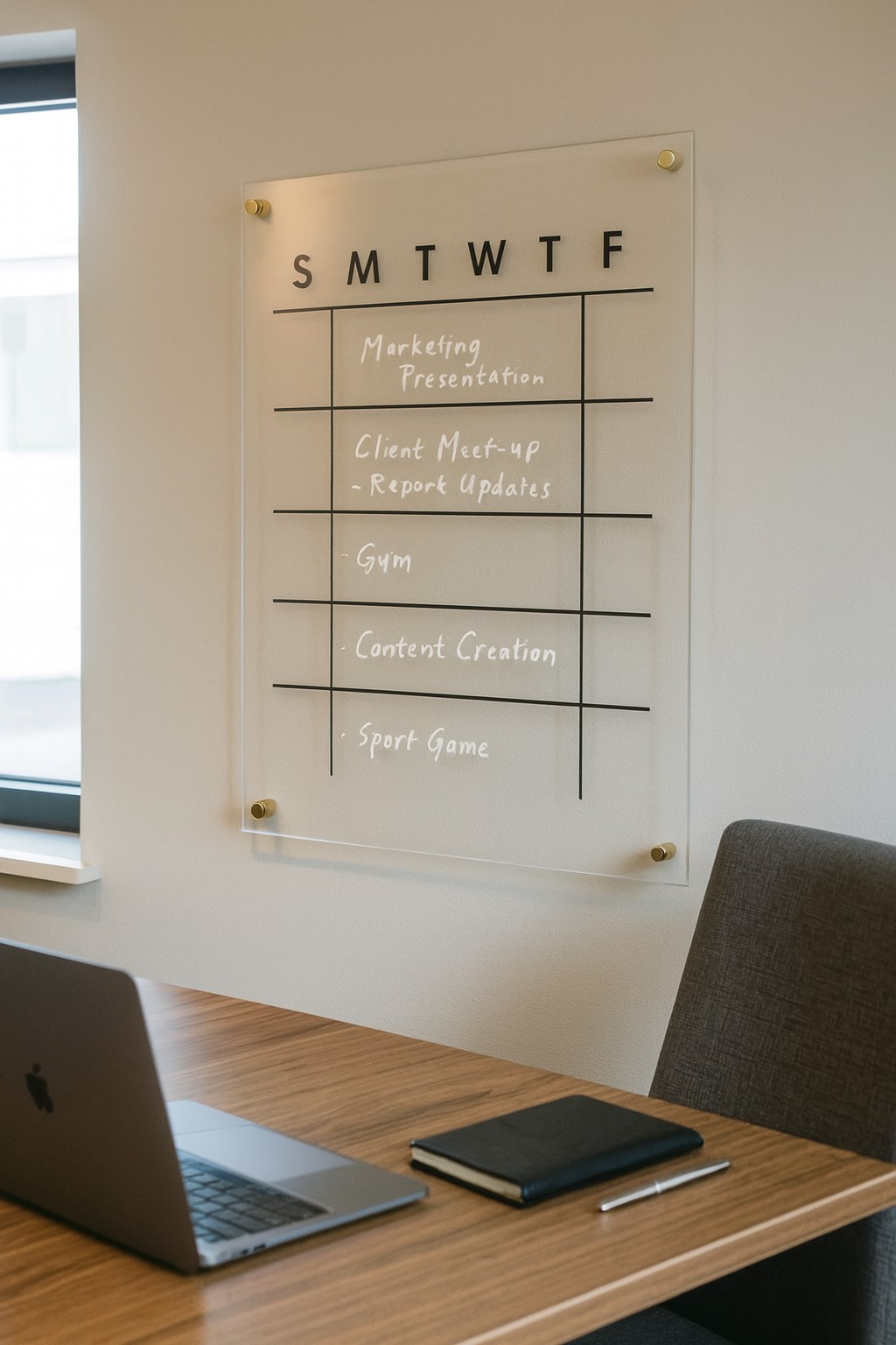 Acrylic Wall-Mounted Monthly Planner