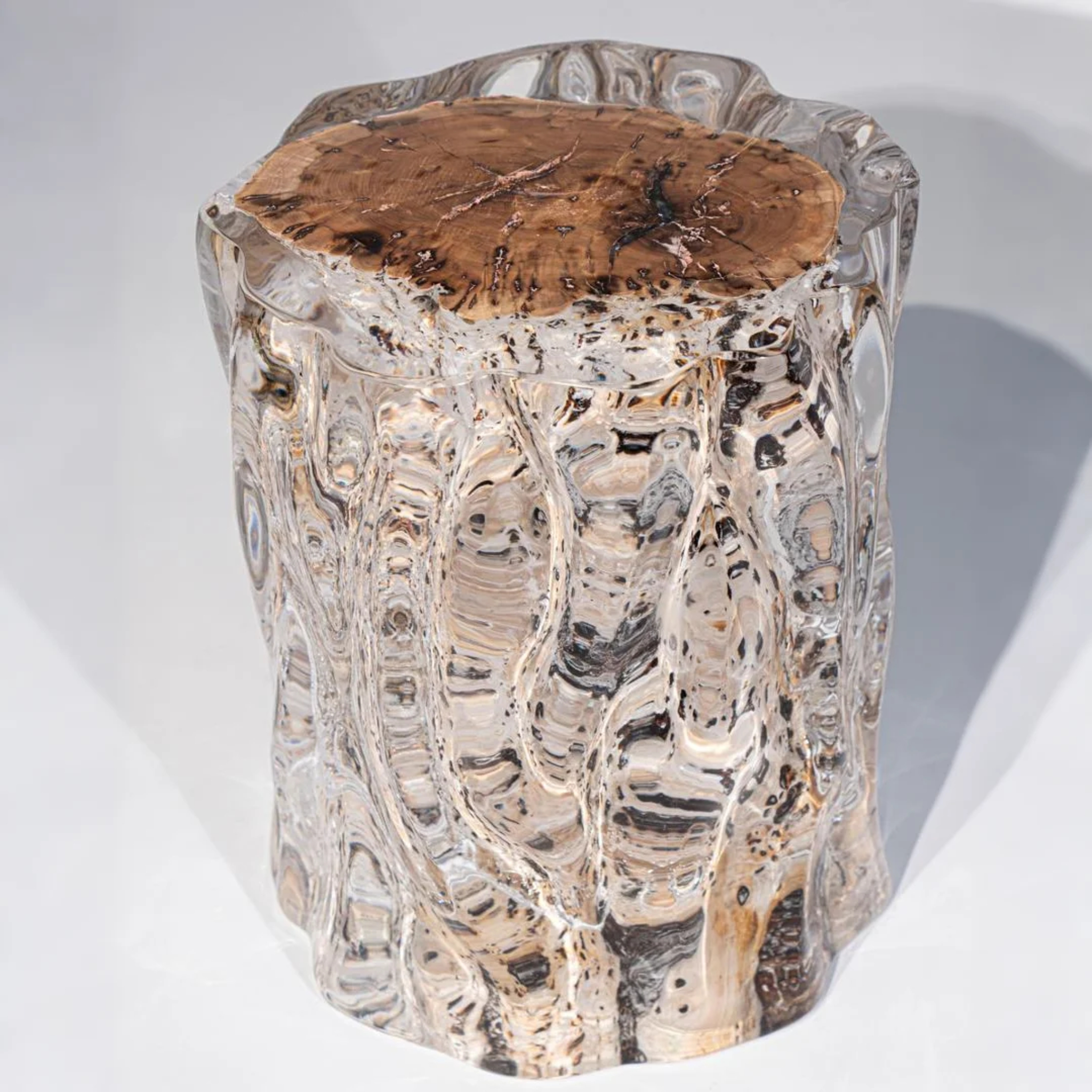 Eternal Timber Acrylic Stool
