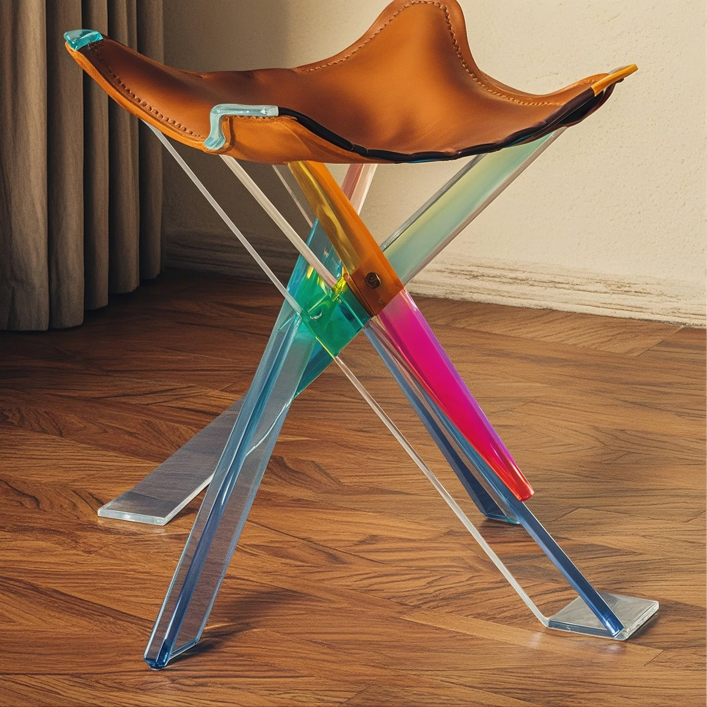 LUCENT SADDLE Acrylic Art Stool