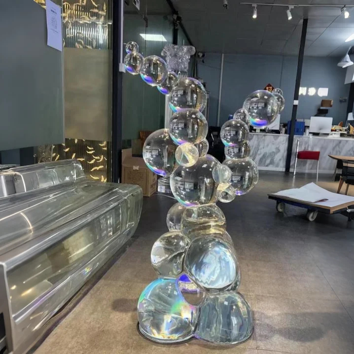 Bubble Cascade Acrylic Sculpture (Balloon)