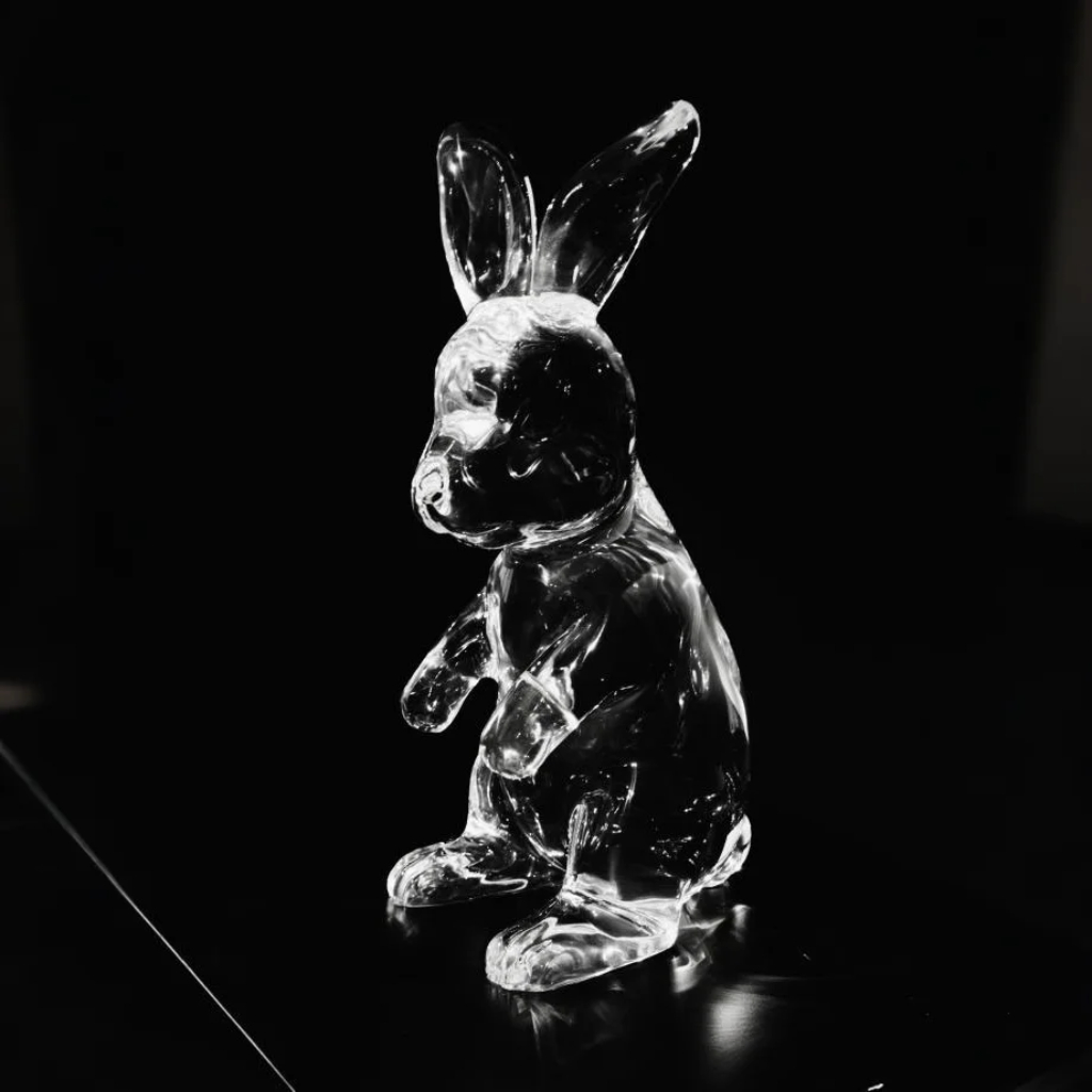 Little Hopper Acrylic Sculpture (Rabbit)