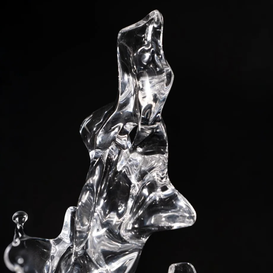 Ocean's Bloom Acrylic Sculpture (Coral)