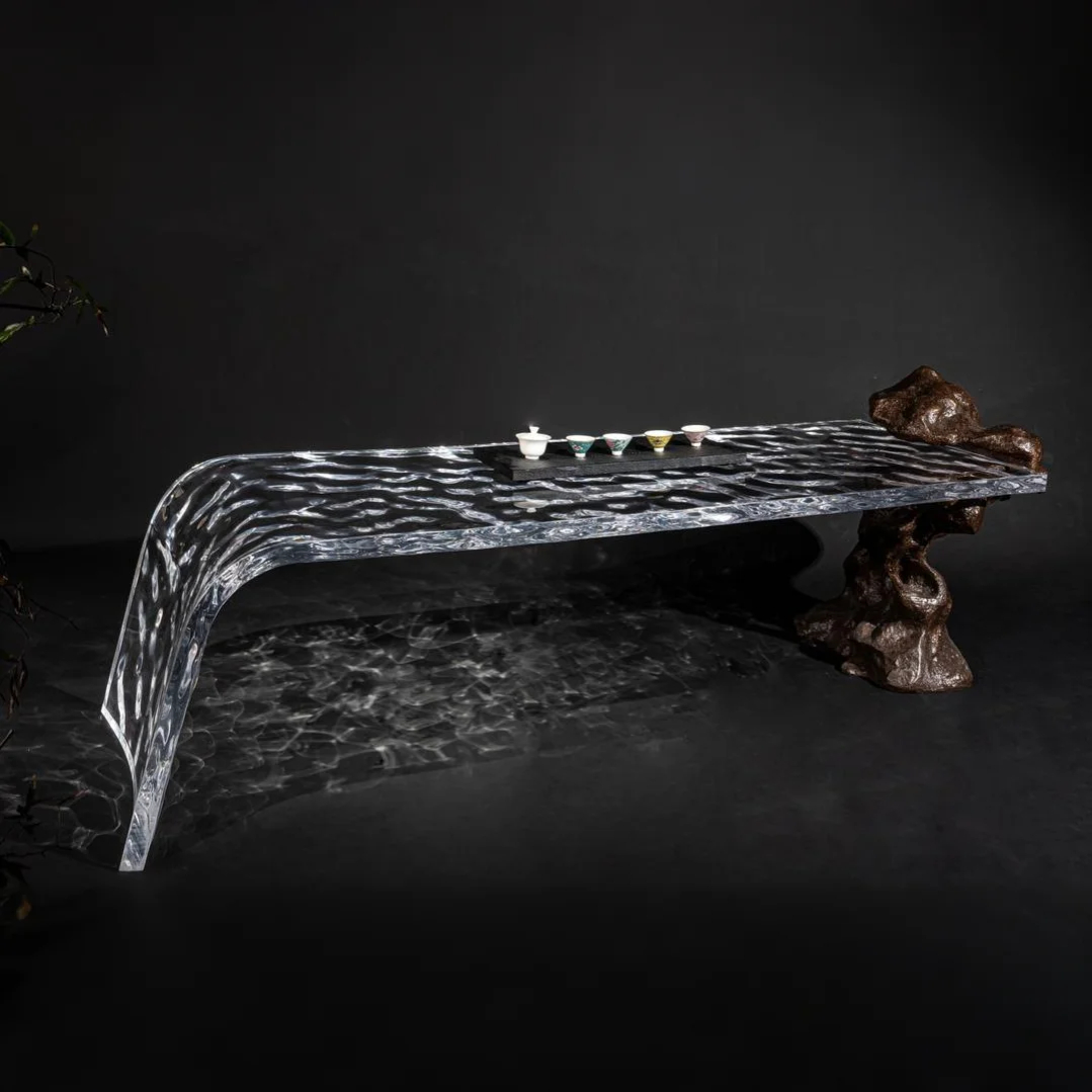 Whispering Ripple Acrylic Coffee Table