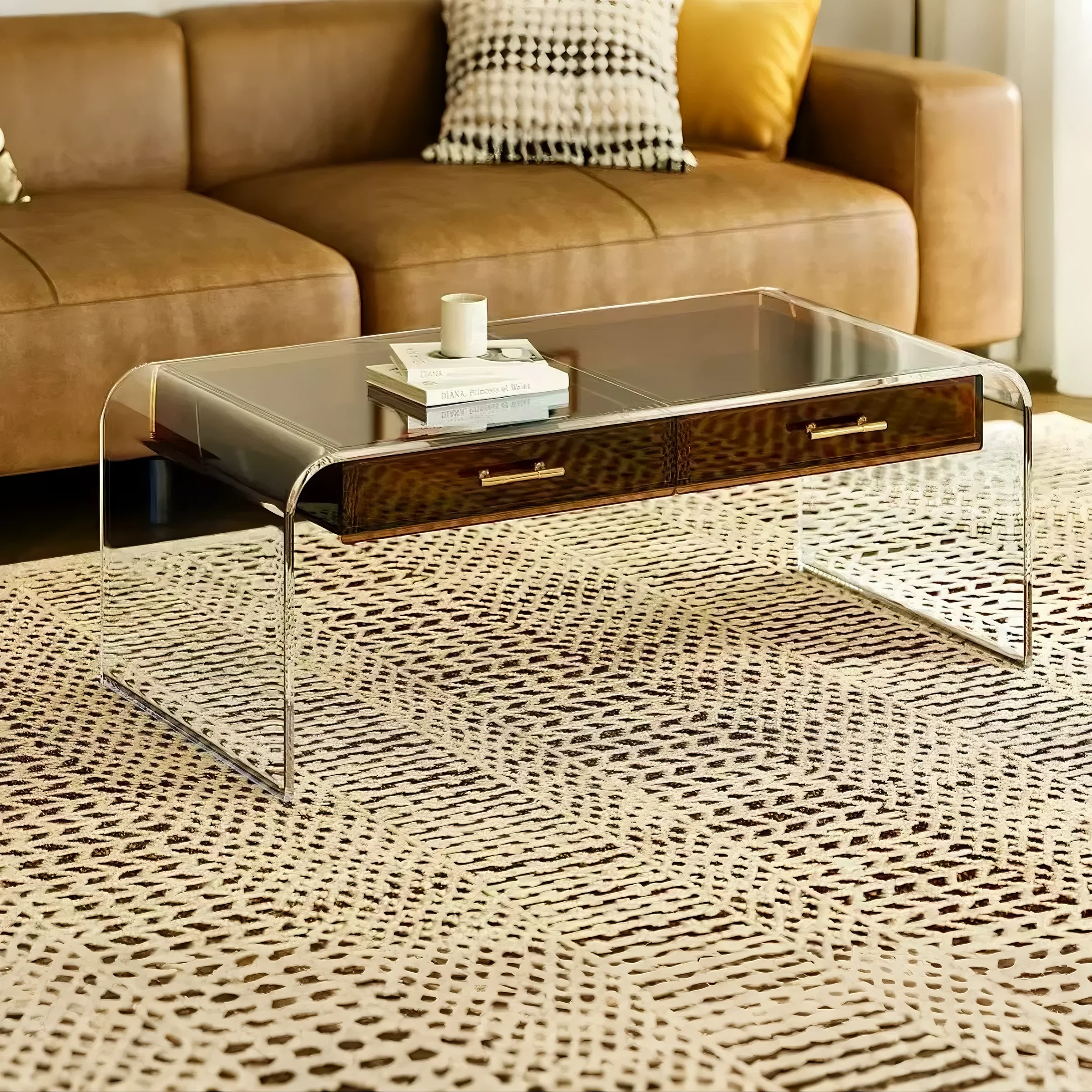 Crystal Aura Acrylic Coffee Table