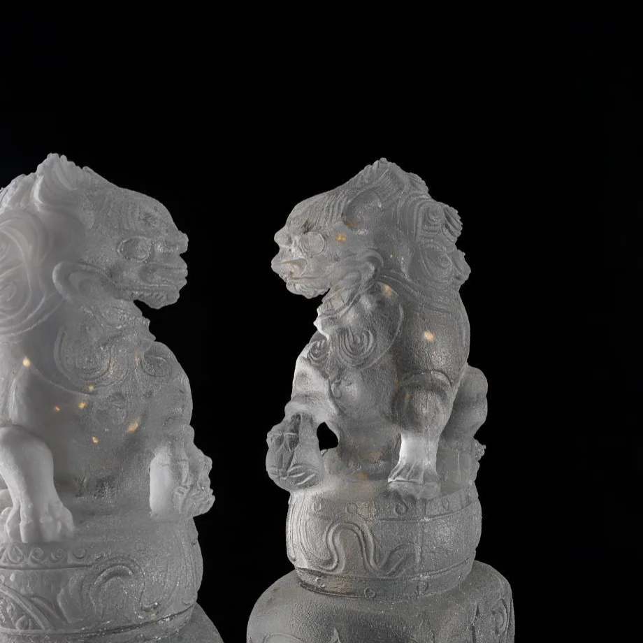 Guardian Pillars Acrylic Sculpture (Horse Tether Post)