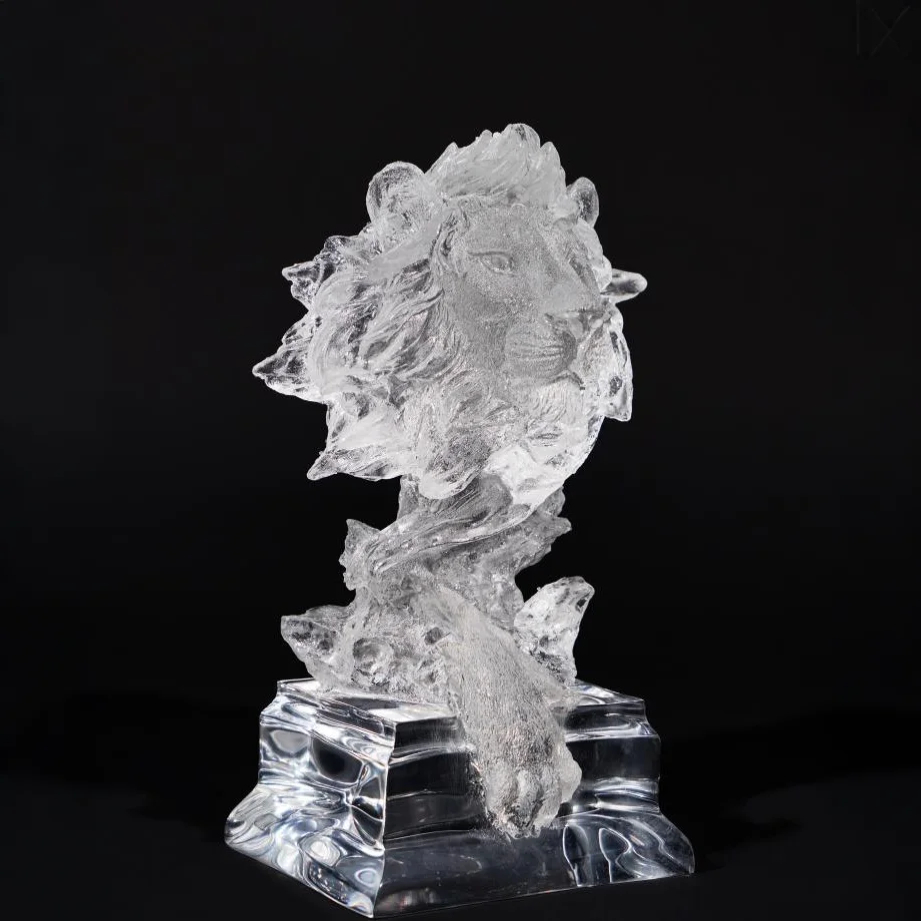 King's Fury Acrylic Sculpture (Lion)