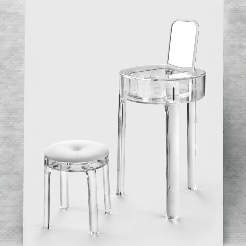 Velura Glacé Acrylic Stool