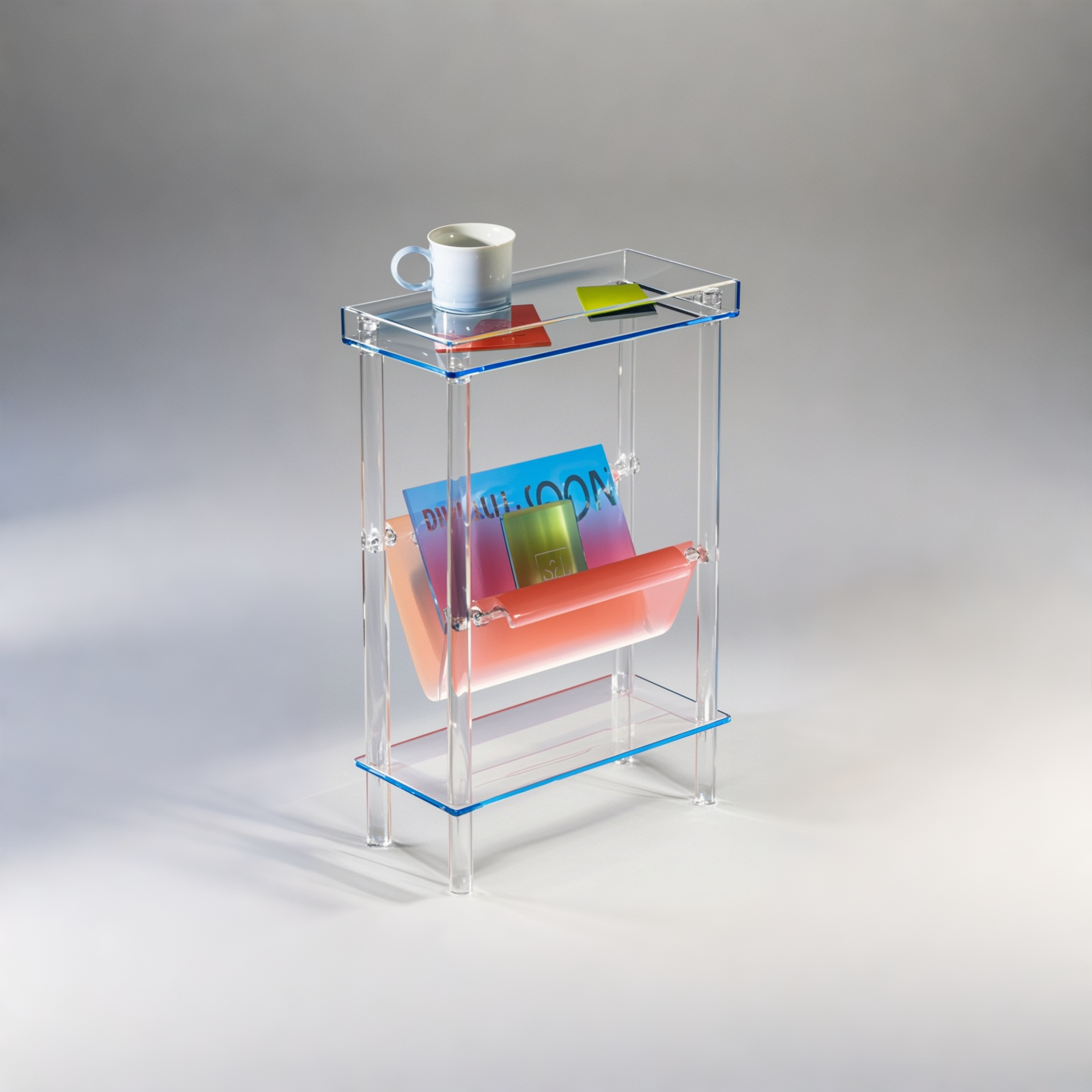 AURAPOCKET Acrylic Magazine Table Collection