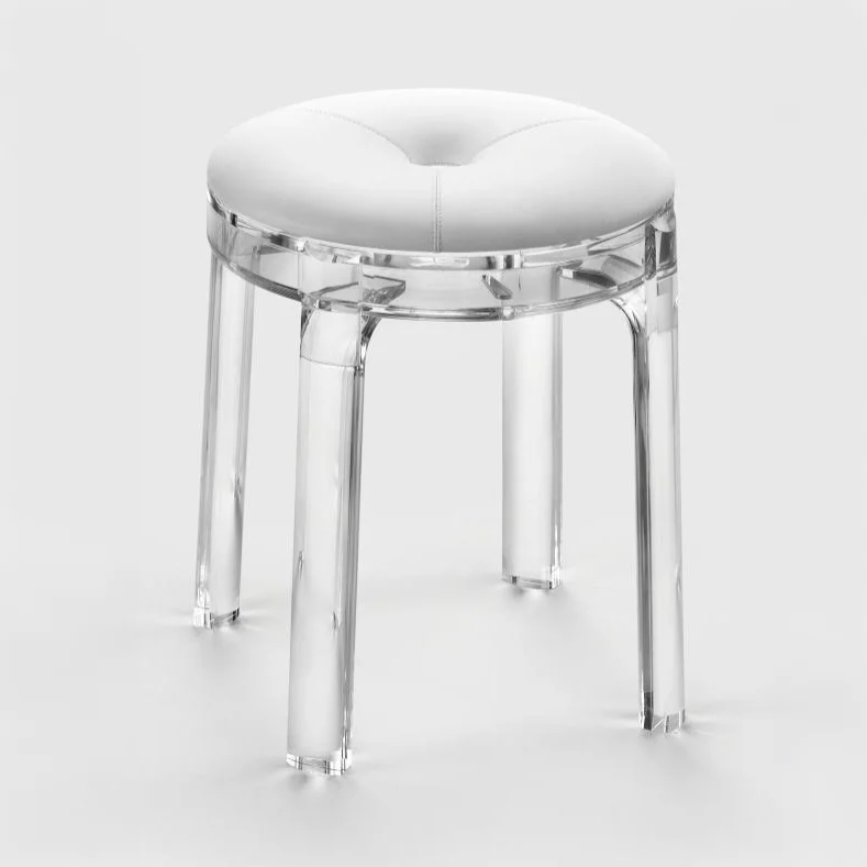 Velura Glacé Acrylic Stool
