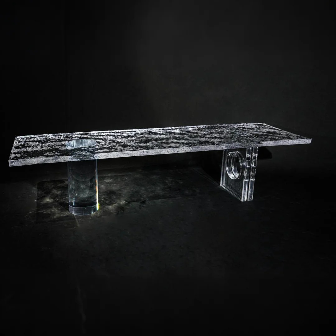 Tideglass Console Acrylic Coffee Table