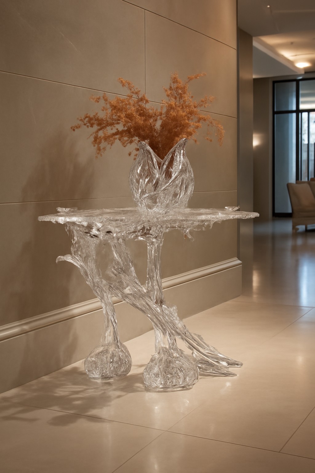 Ethereal Sea and Wandering Clouds Transparent Table