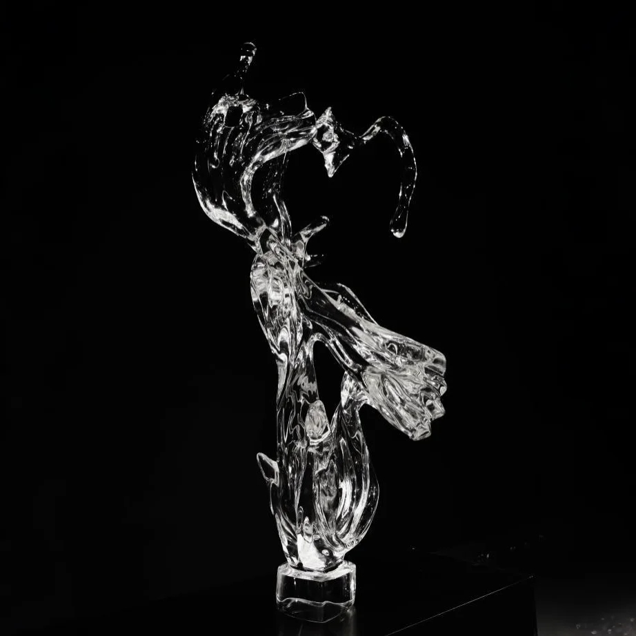 Aqua Splash Acrylic Sculpture (Wave)