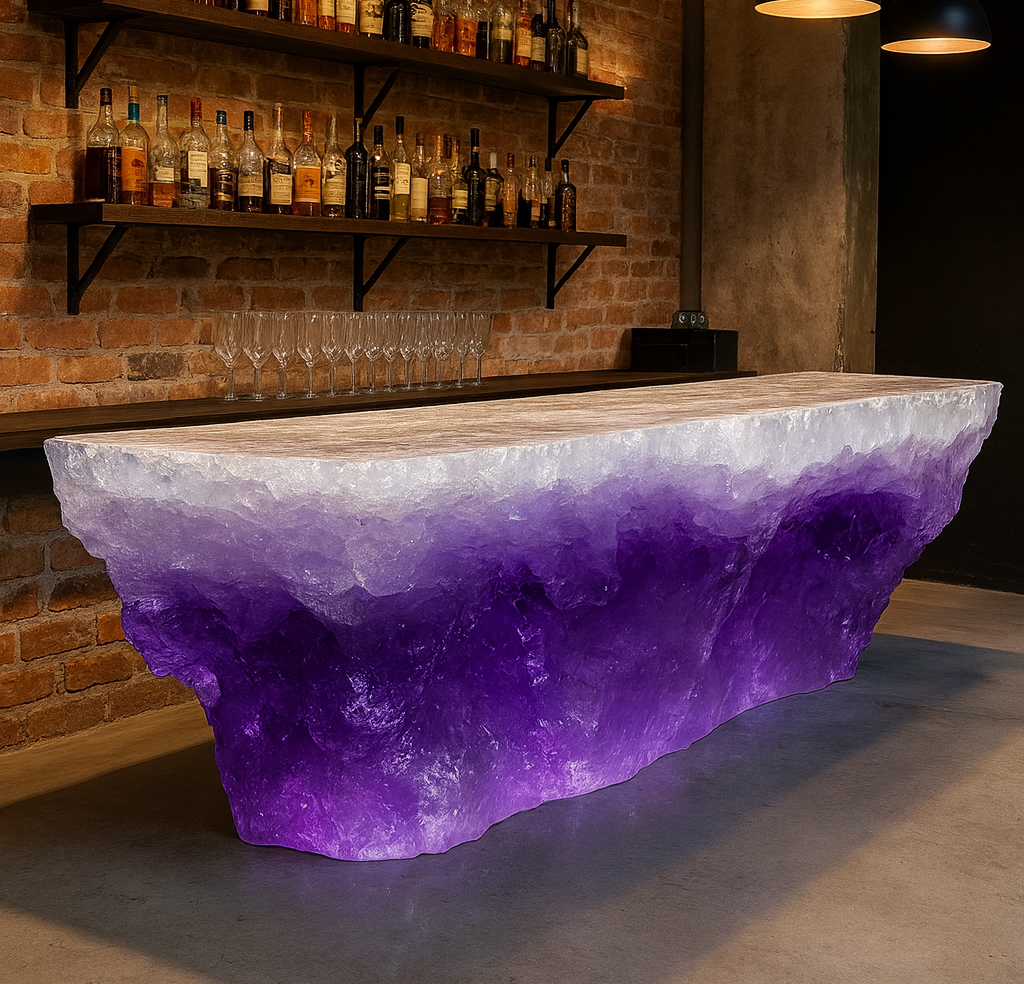 Mystic Violet Stone Reception Counter